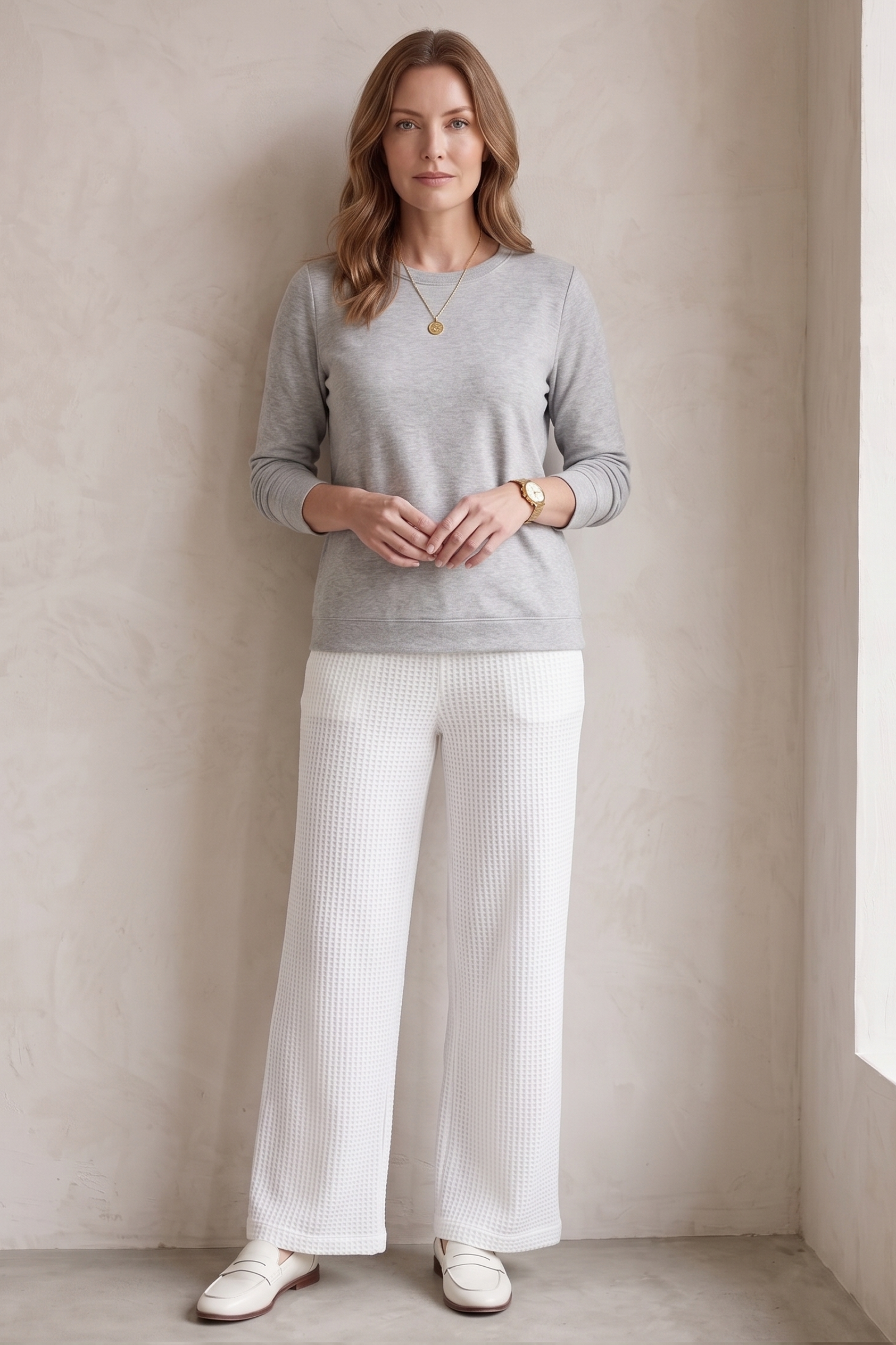 #705 Essential L/S Crew Neck Top in 100% Cotton Jersey