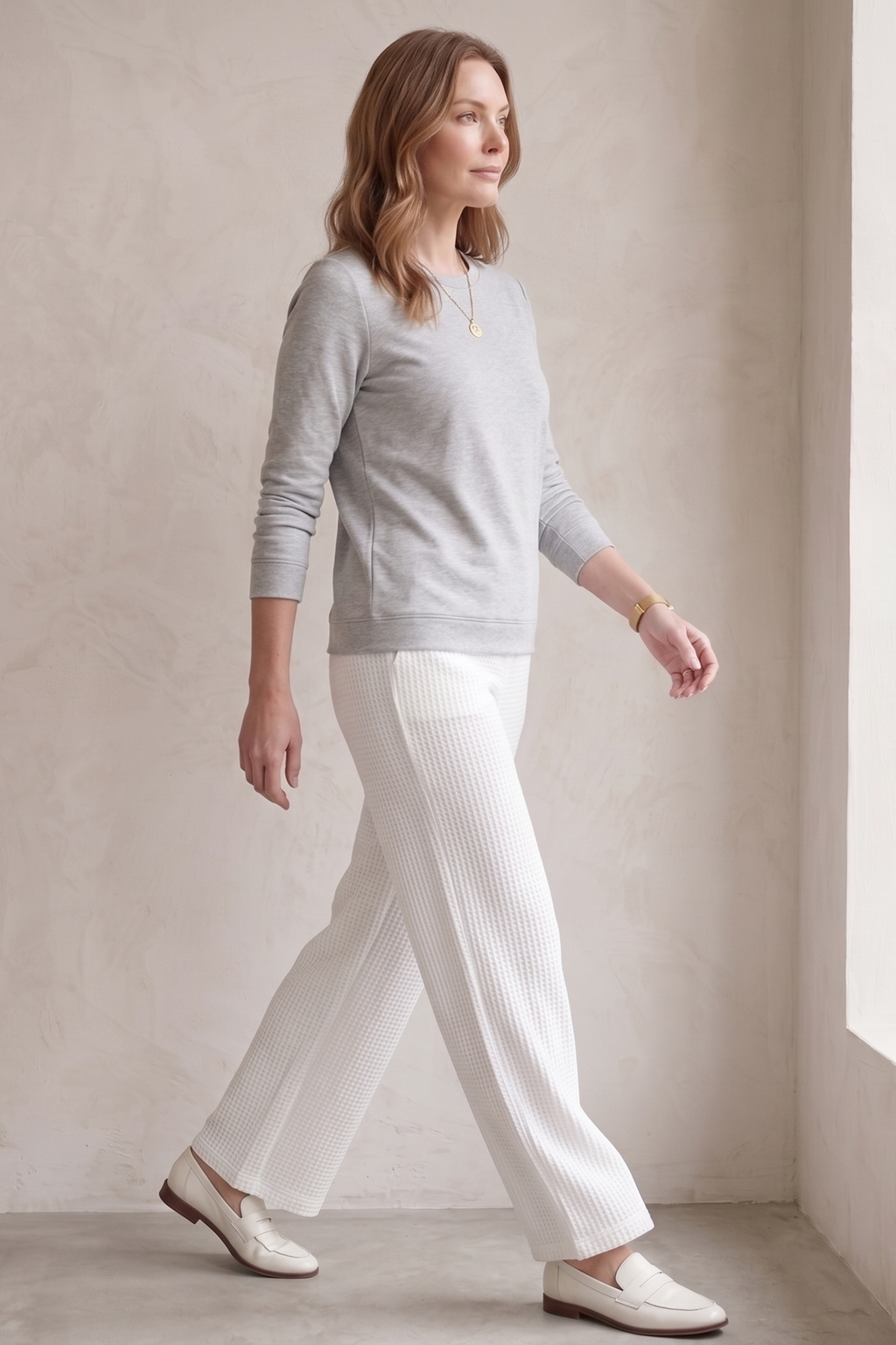 #705 Essential L/S Crew Neck Top in 100% Cotton Jersey