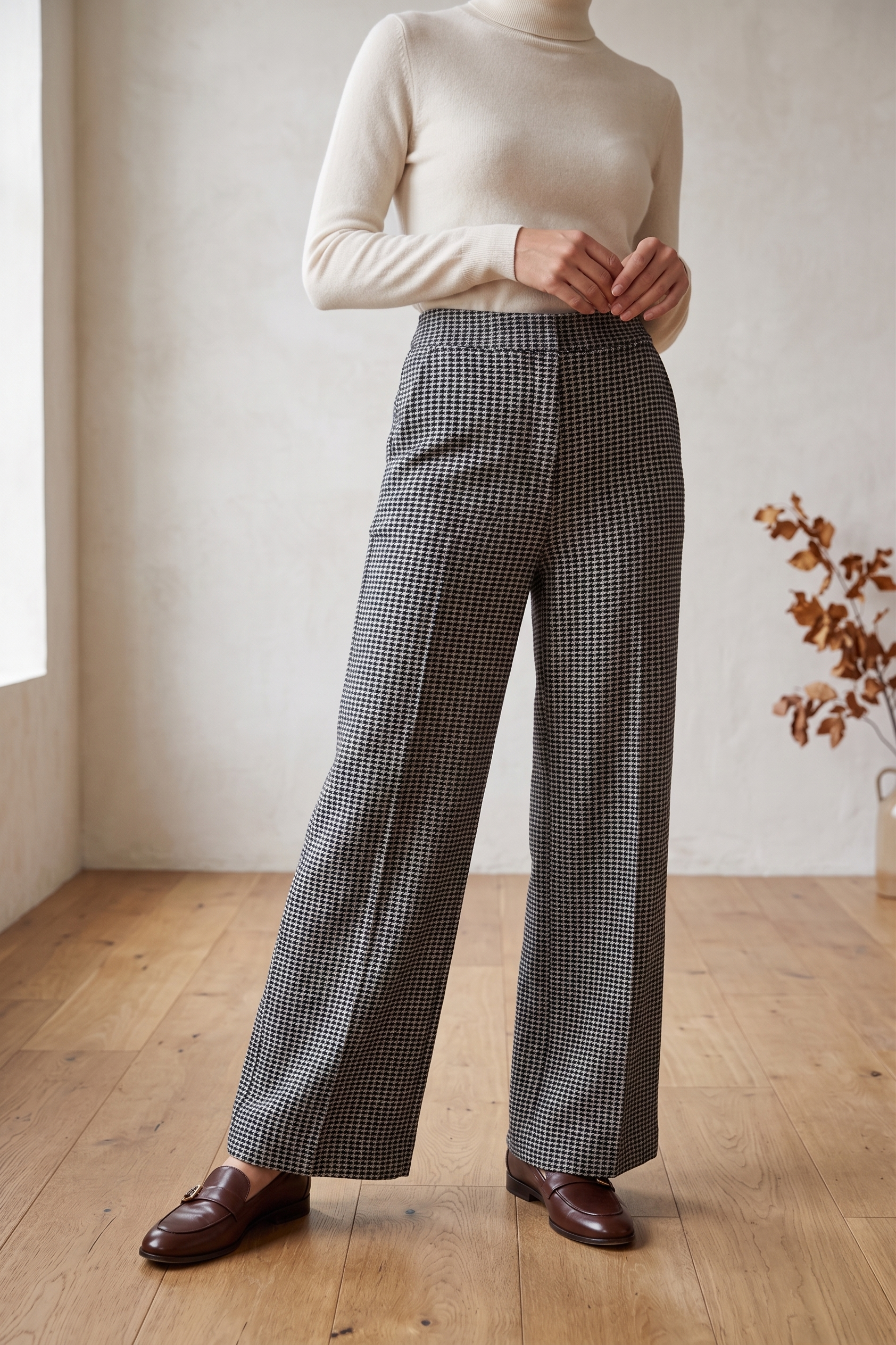 Premium Waffle Knit Wide Leg Pants | Wholesale Style #W09