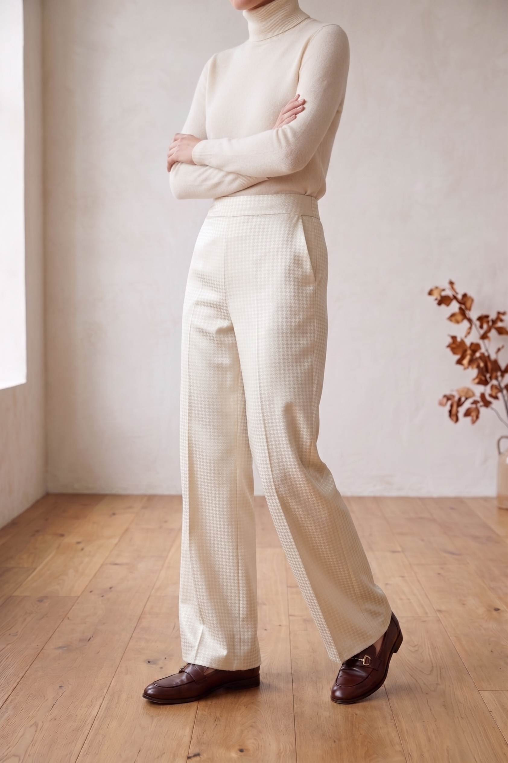 Premium Waffle Knit Wide Leg Pants | Wholesale Style #W09