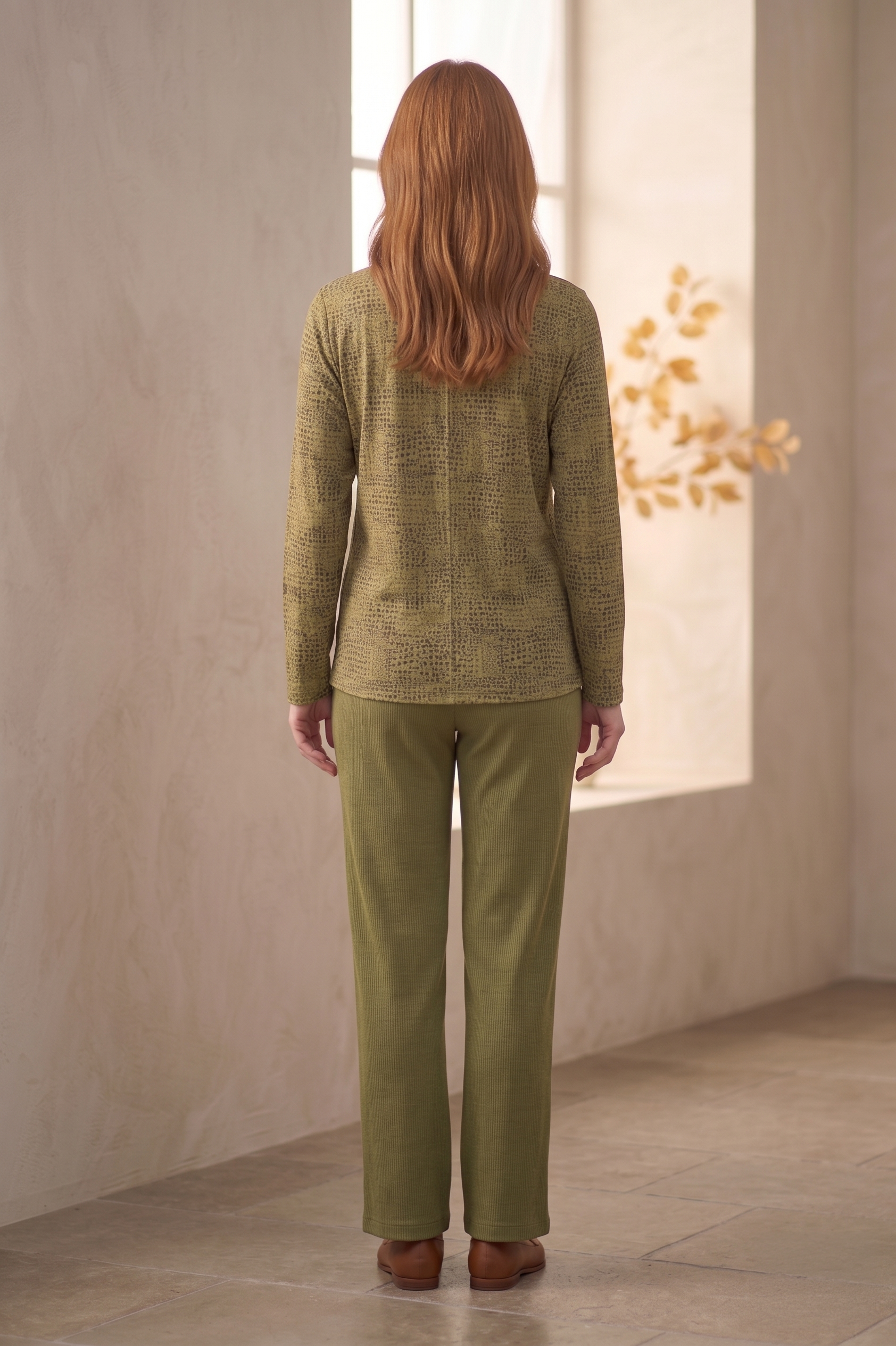 #1274 Long Sleeve Roll Tab Dotted Henley | 100% Cotton Jersey (Wholesale)