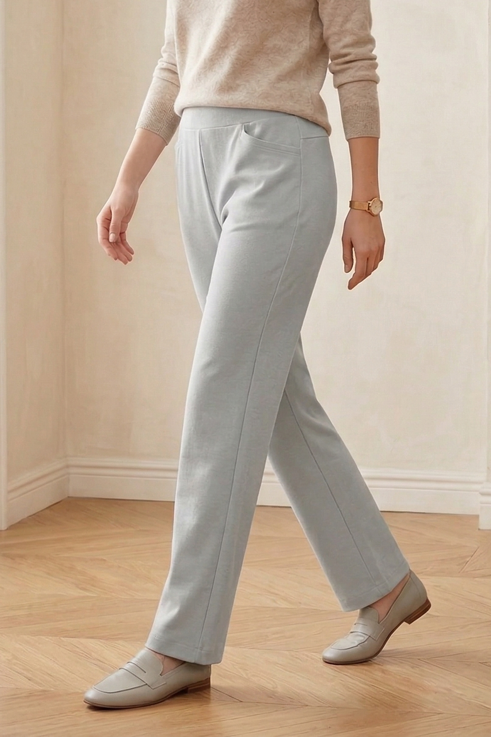 #5742 Stretch French Terry Slim Pants