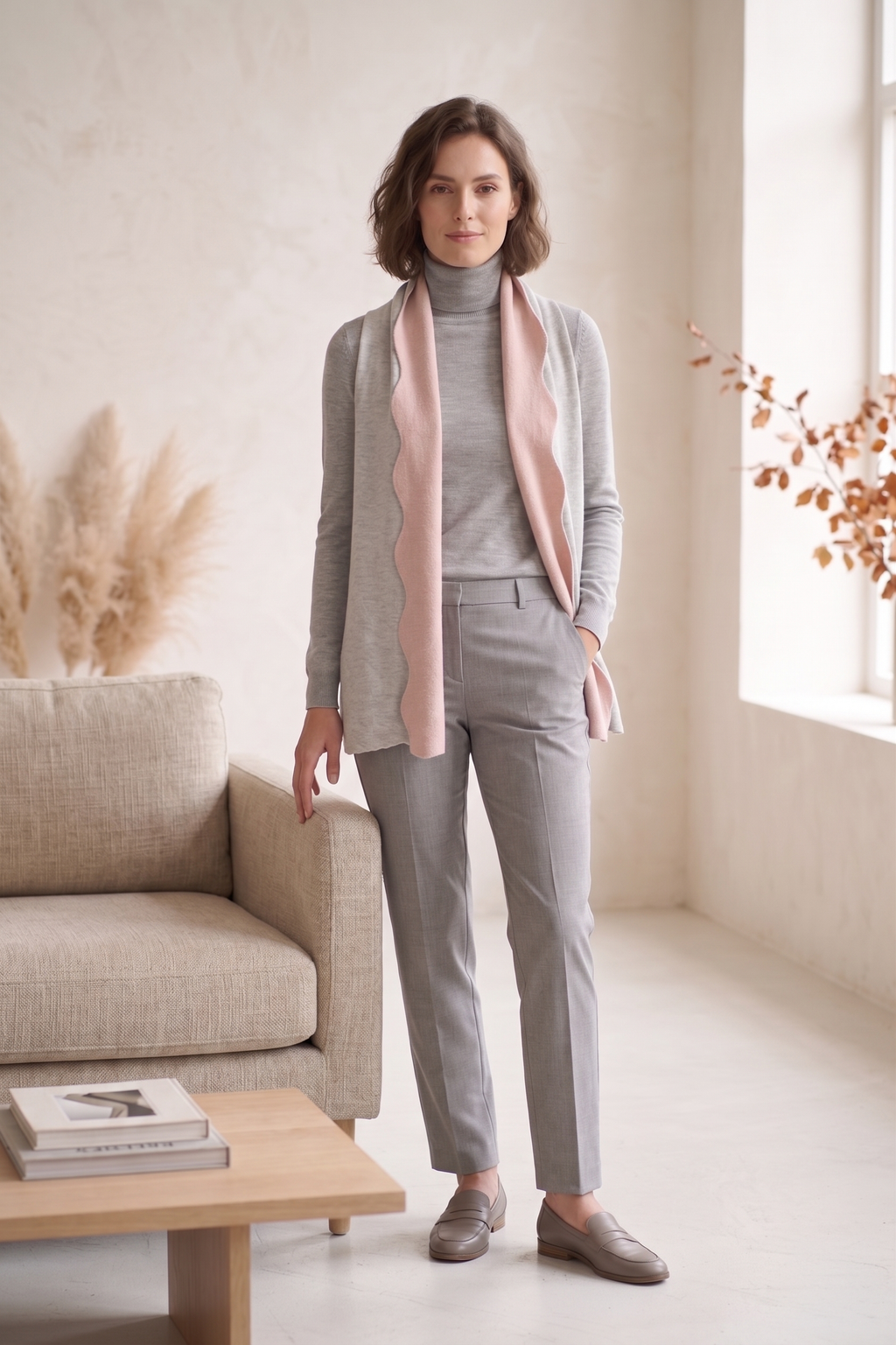 Double Face Scallop Scarf & Travel Wrap – SF02