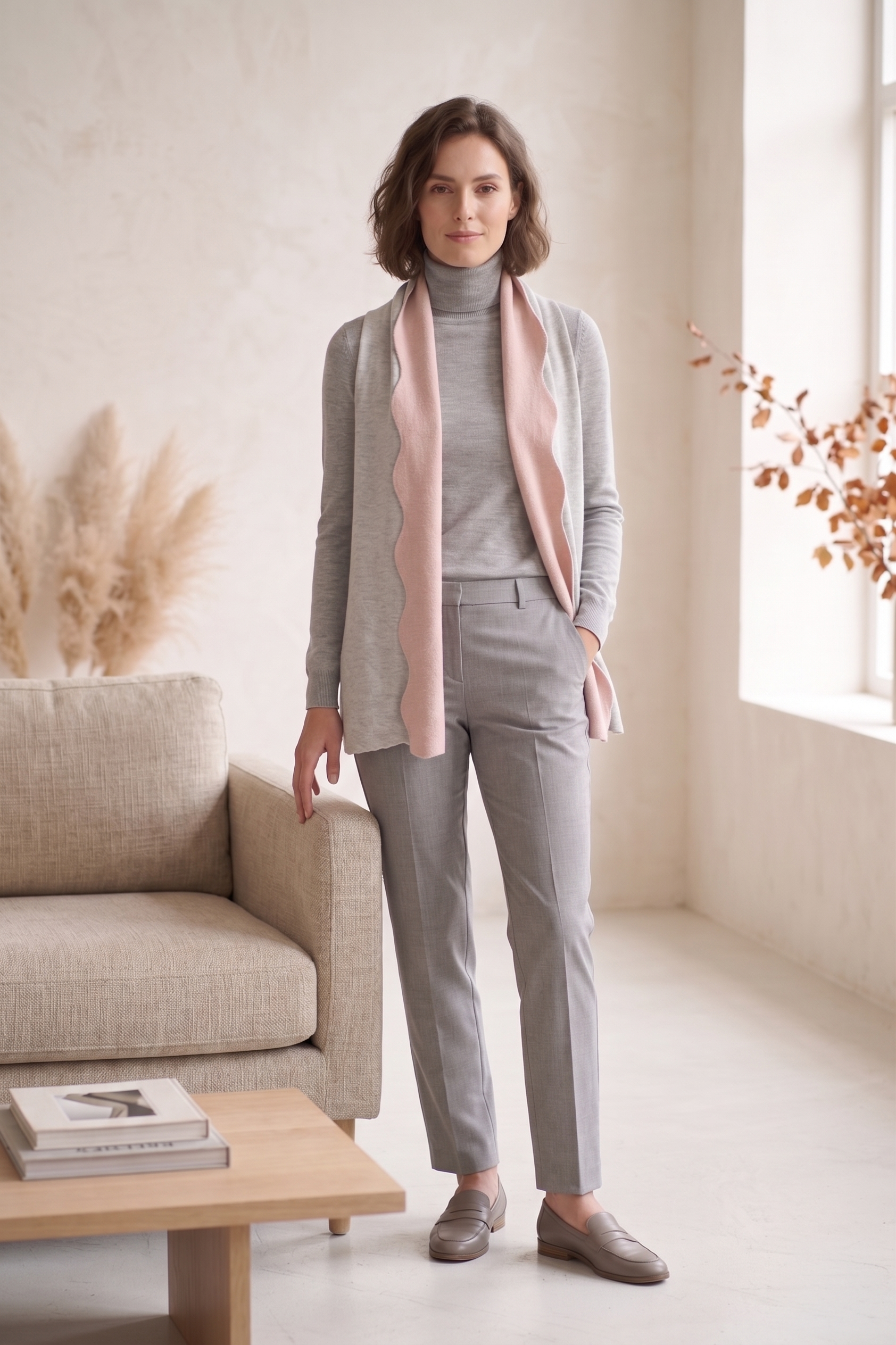 Double Face Scallop Scarf & Travel Wrap – SF02