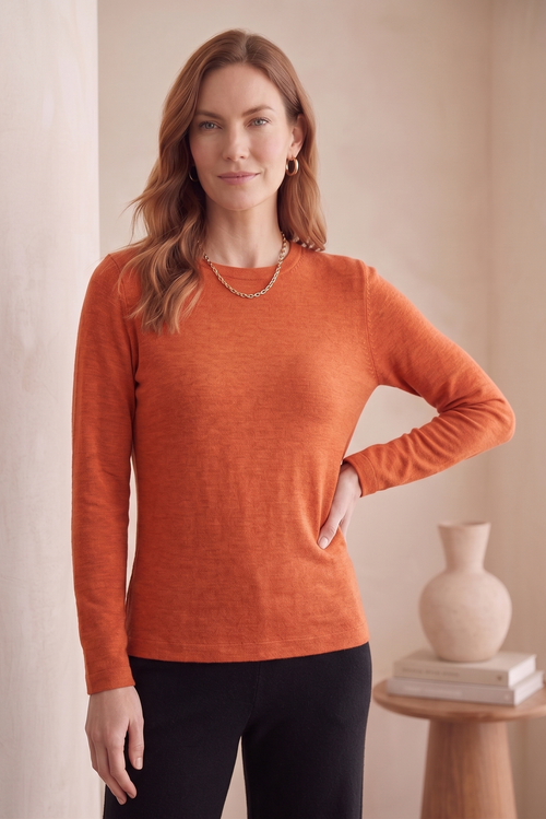 #705 Premium L/S Crew Neck Top | Jersey Knit Collection