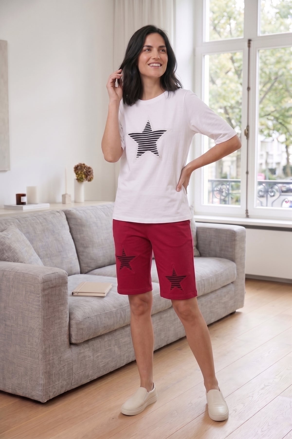 #FT74 Star Applique Shorts