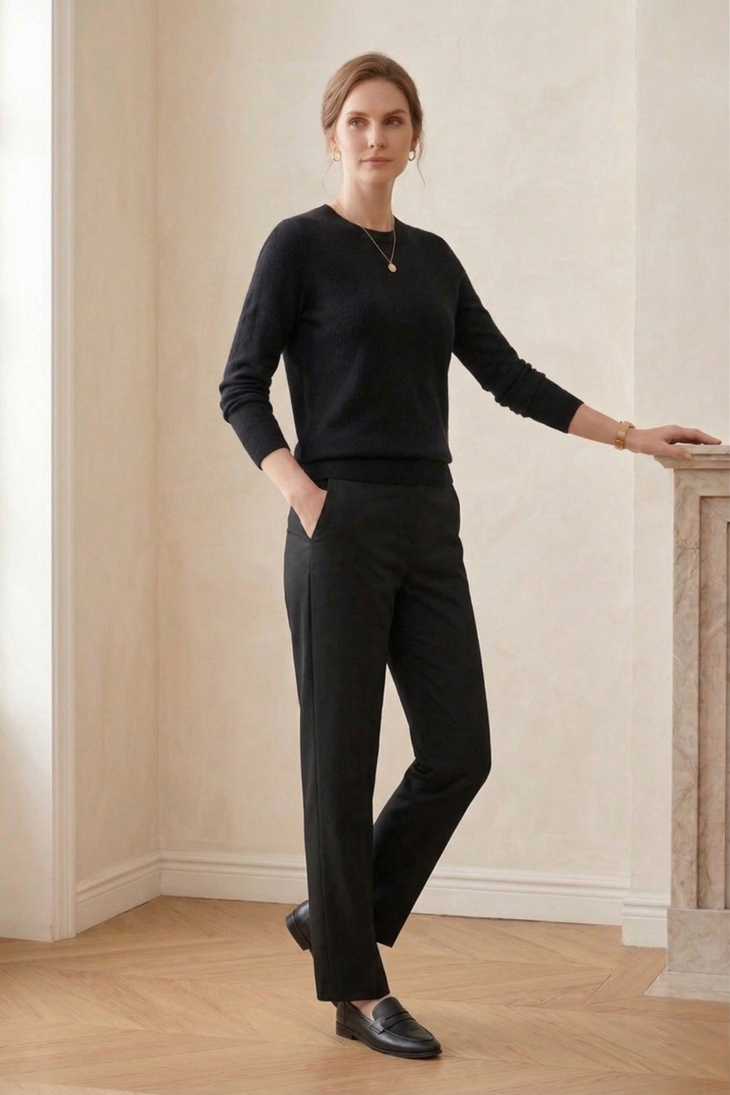 #5742 Stretch French Terry Slim Pants