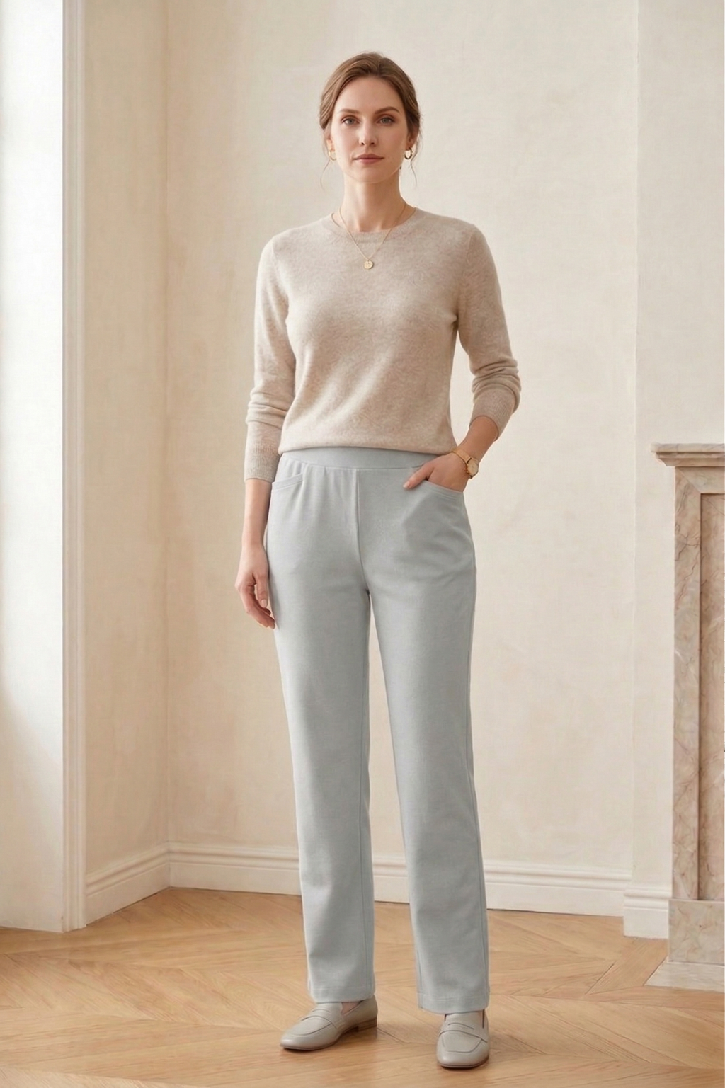 5742 Stretch French Terry Slim Pants – Wild Plams