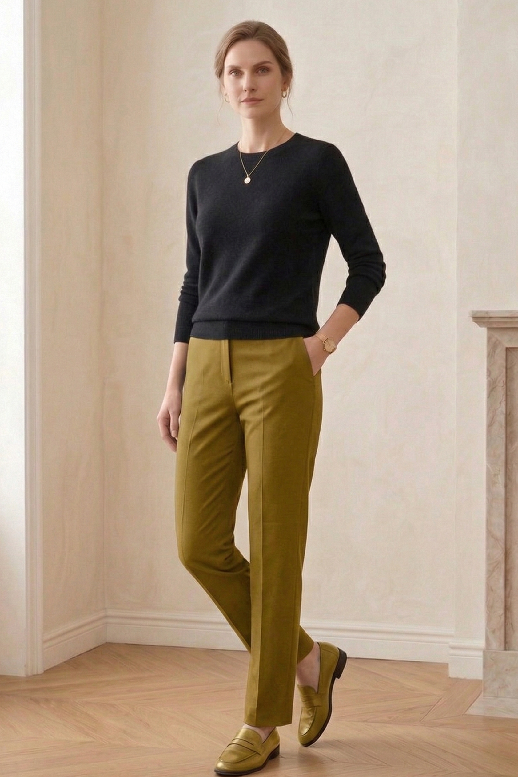#5742 Stretch French Terry Slim Pants