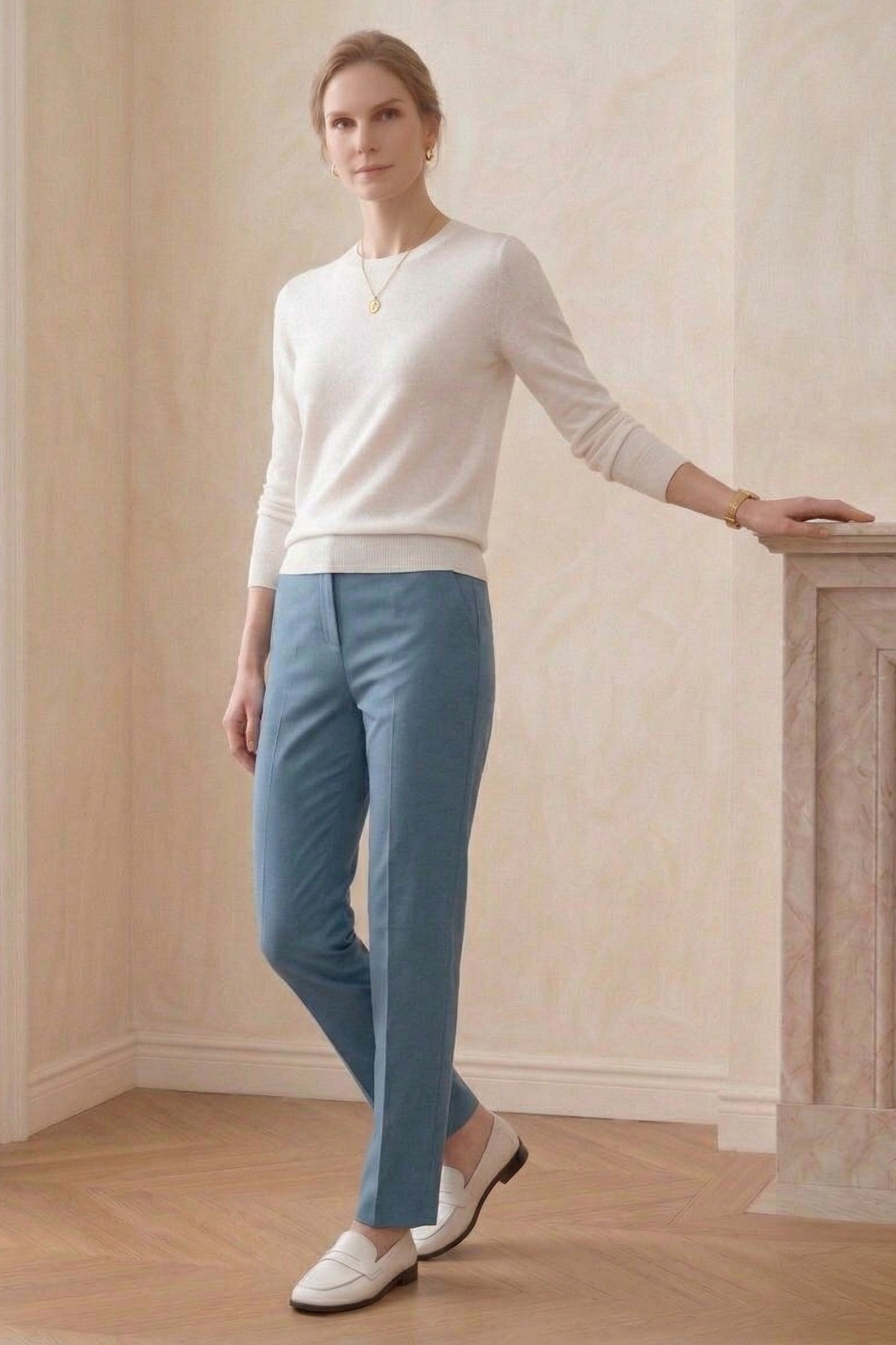 #5742 Stretch French Terry Slim Pants