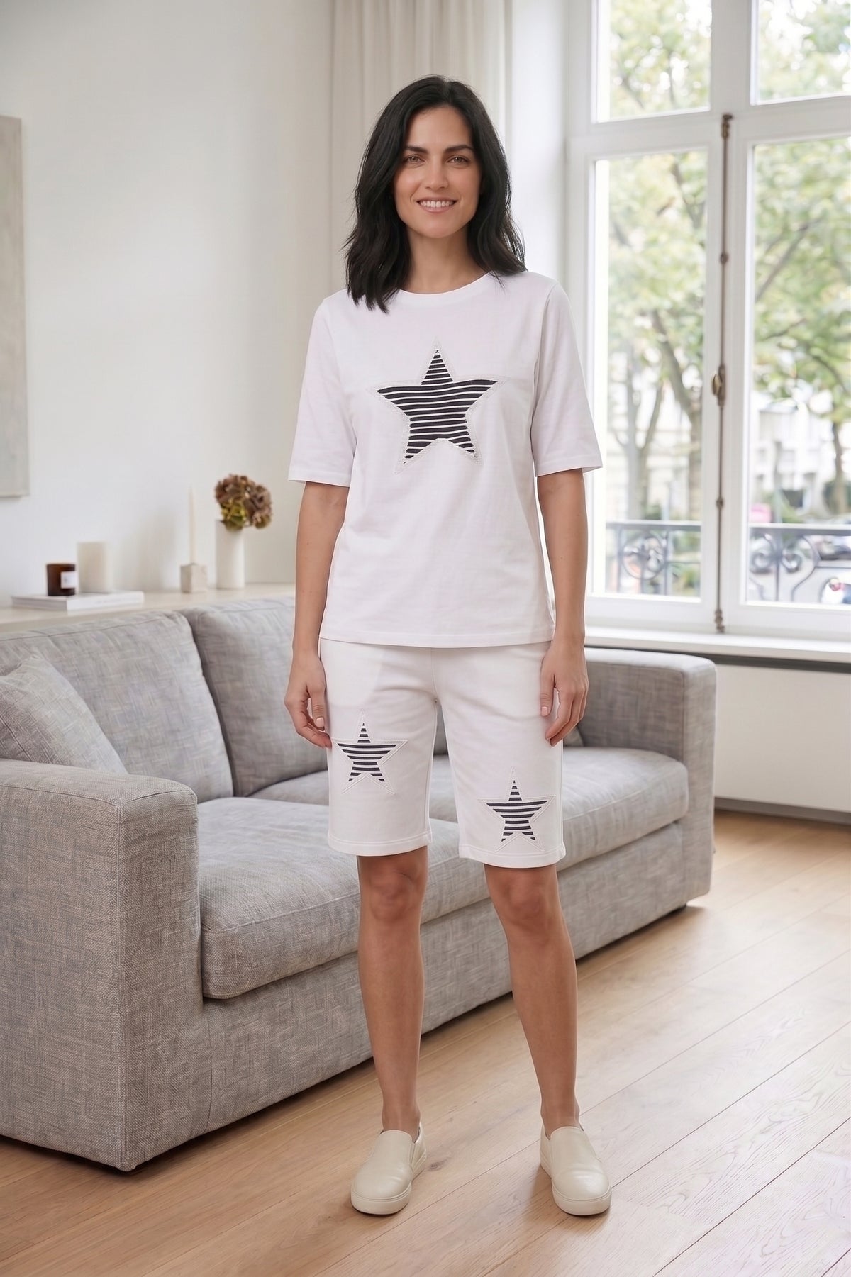 #FT74 Star Applique Shorts