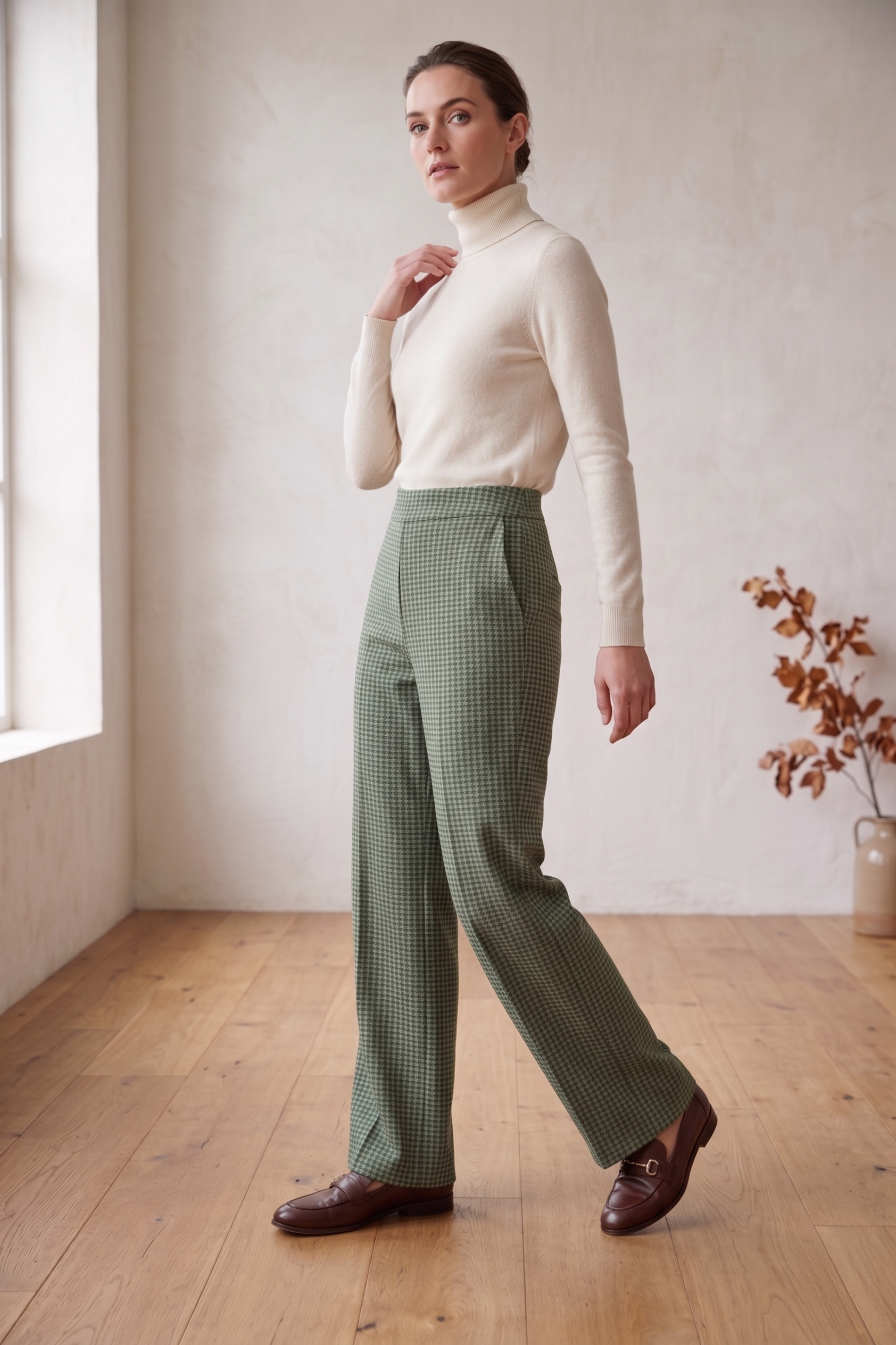 Premium Waffle Knit Wide Leg Pants | Wholesale Style #W09