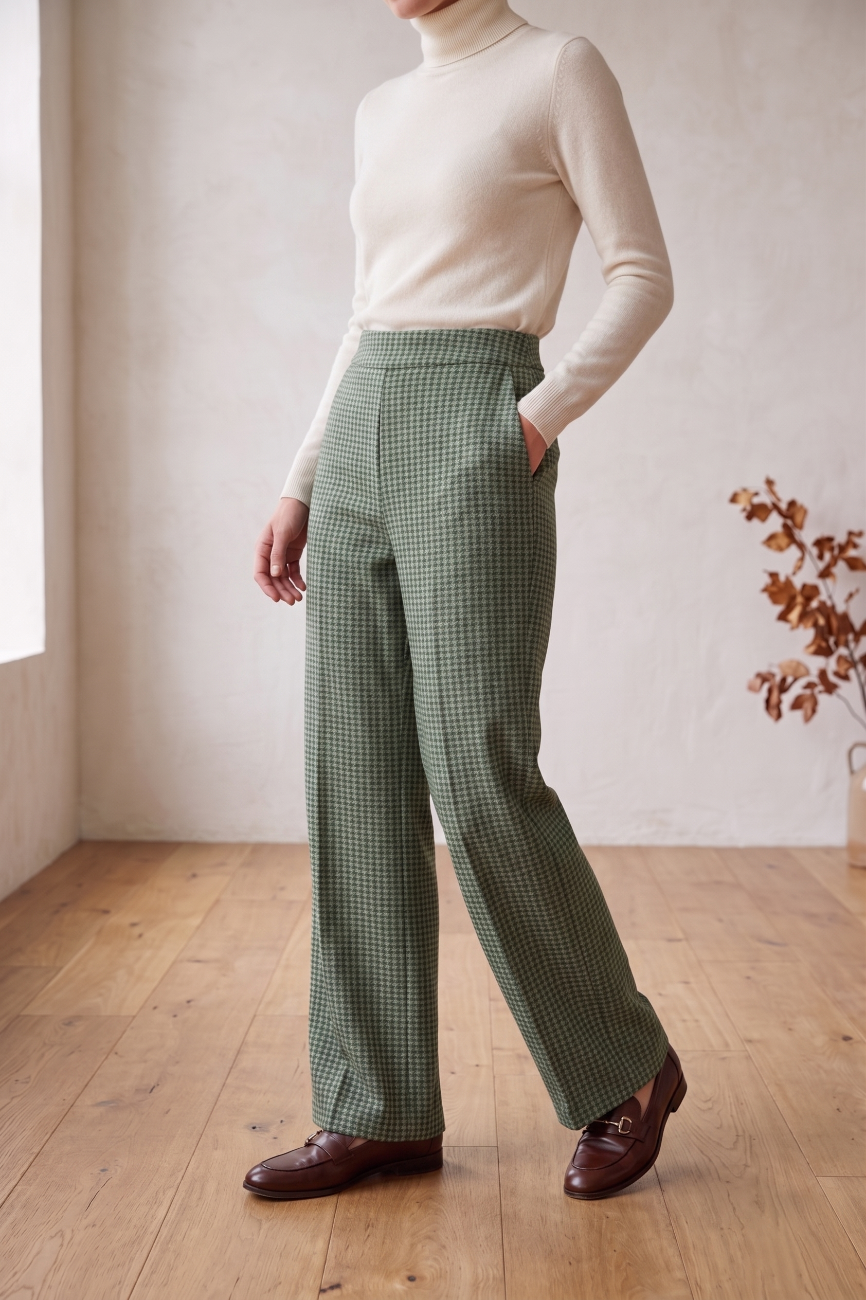 Premium Waffle Knit Wide Leg Pants | Wholesale Style #W09