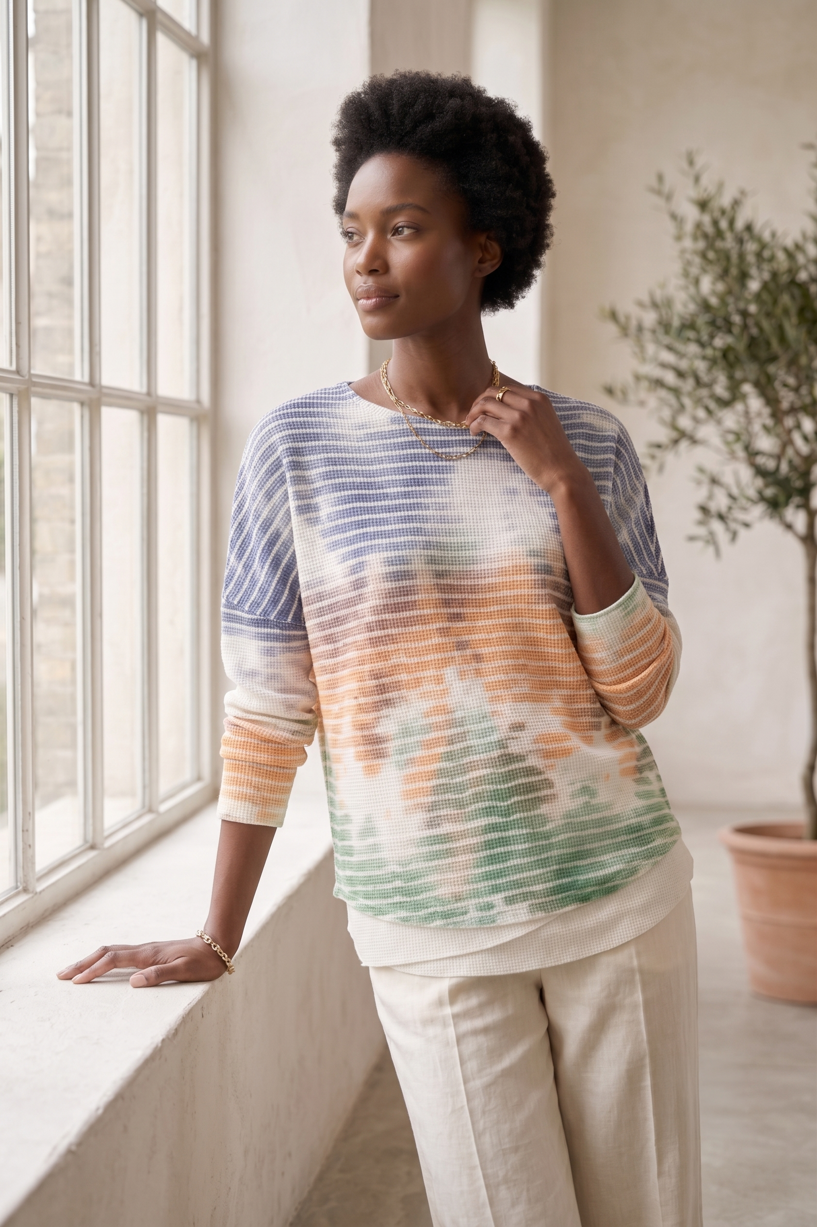 Wild Palms #8317 Multi Dyed Pullover (Wholesale)