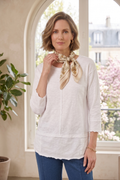 Style #1501: 3/4 Sleeve Front Seamed Roll Neck Top (Wholesale)