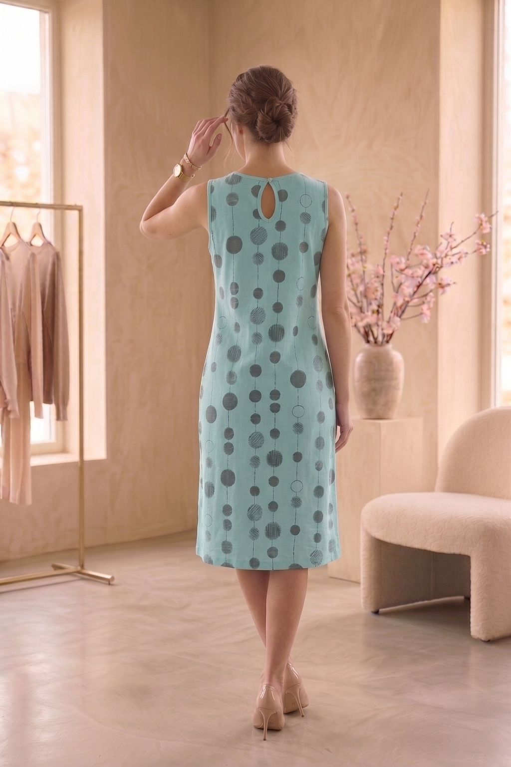 Wholesale Style #2701: Dotted Sun Dress | 100% Cotton Slub Jersey