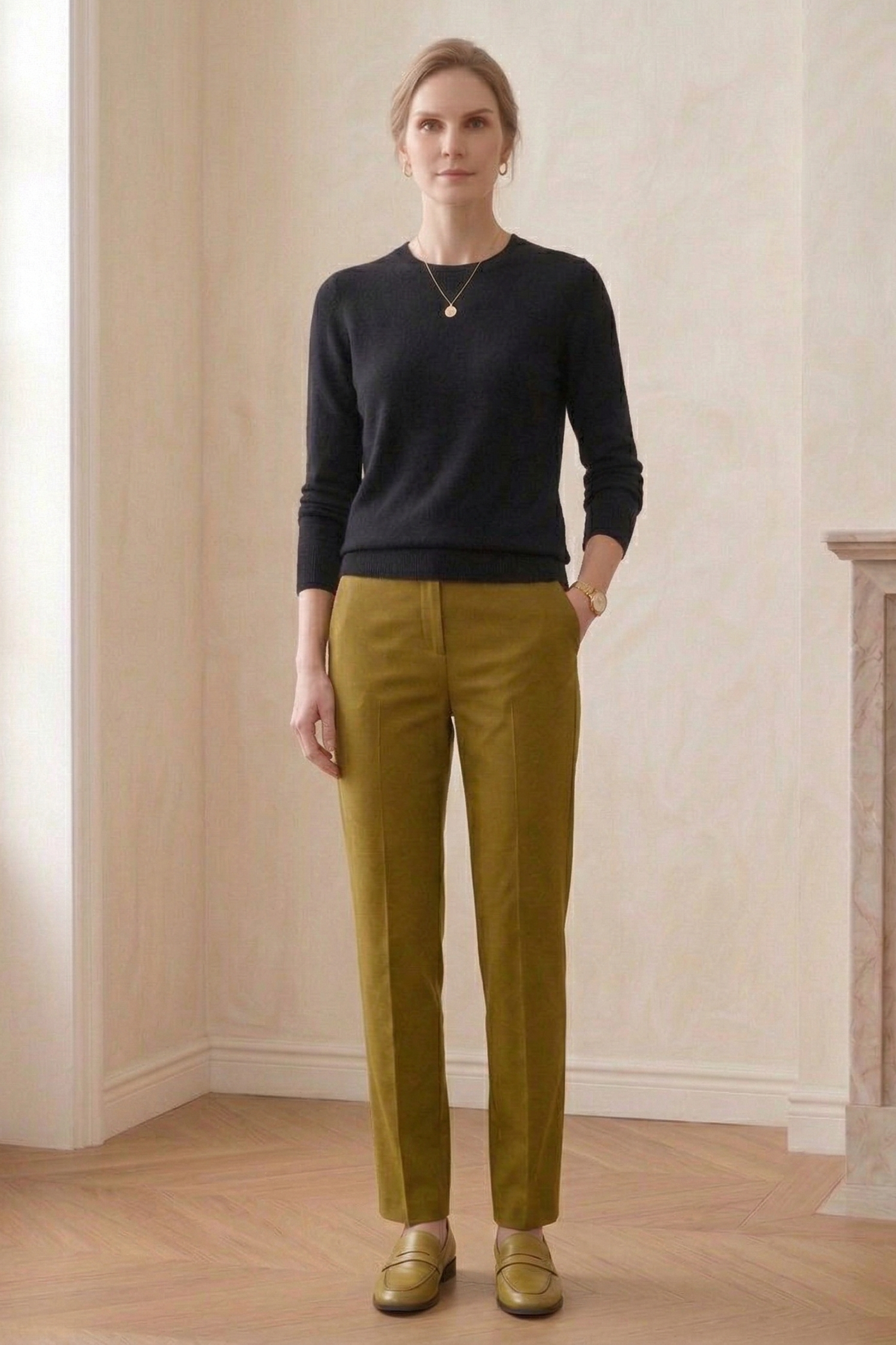 #5742 Stretch French Terry Slim Pants