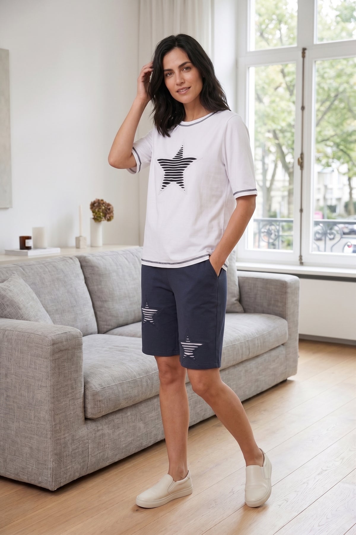 #FT74 Star Applique Shorts
