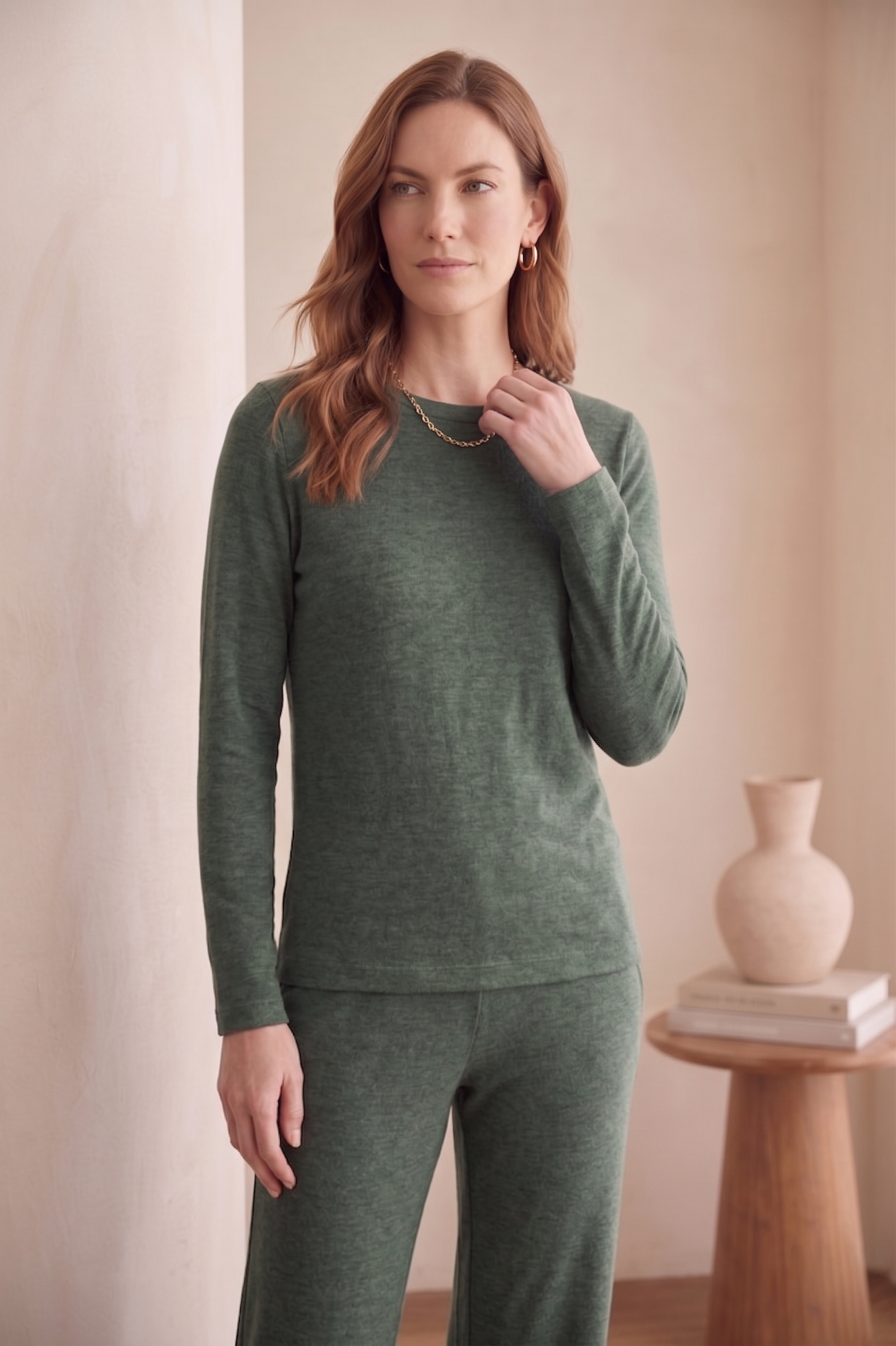 #705 Premium L/S Crew Neck Top | Jersey Knit Collection