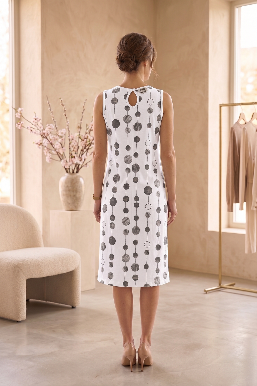 Wholesale Style #2701: Dotted Sun Dress | 100% Cotton Slub Jersey