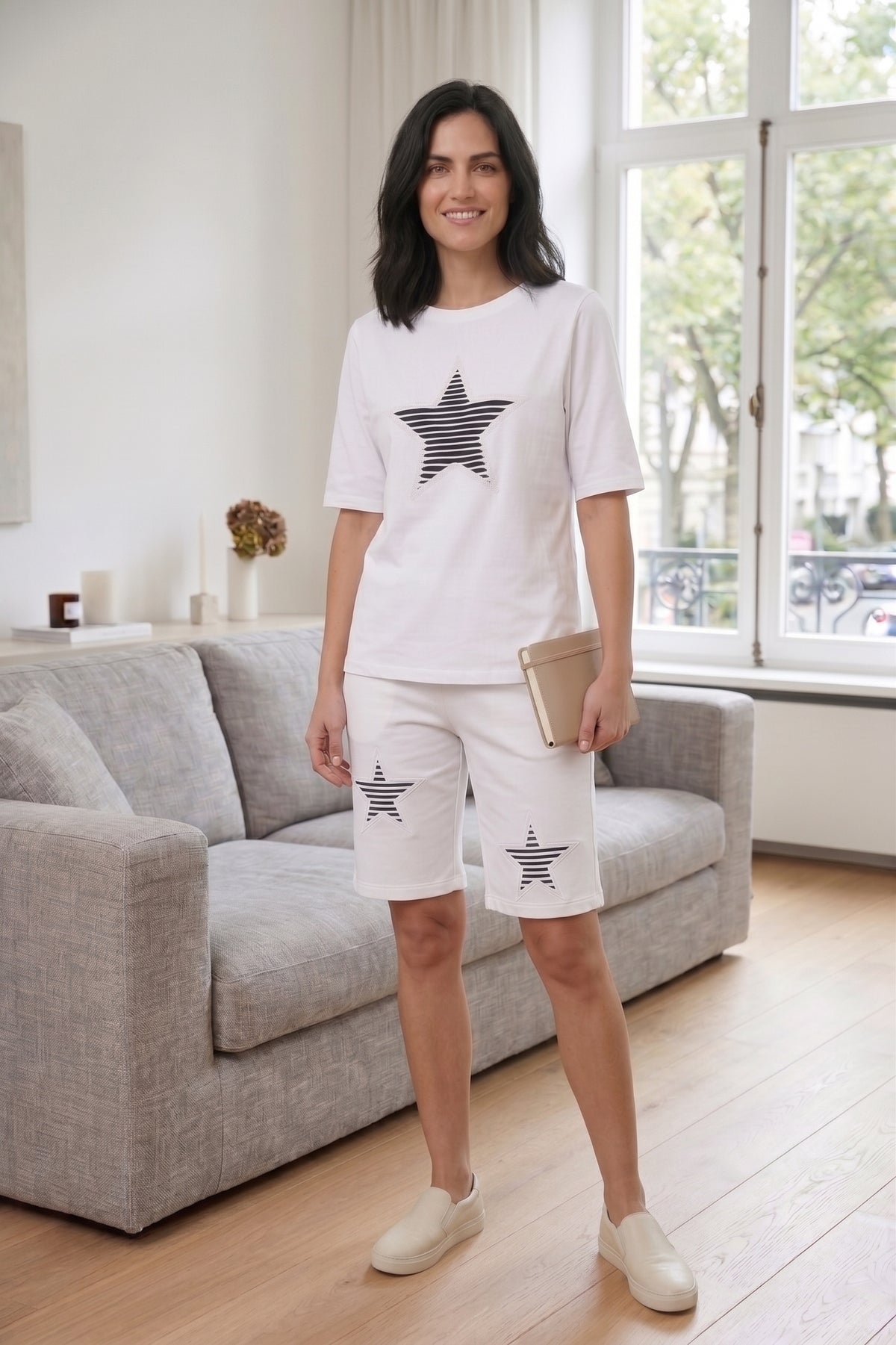 #FT74 Star Applique Shorts