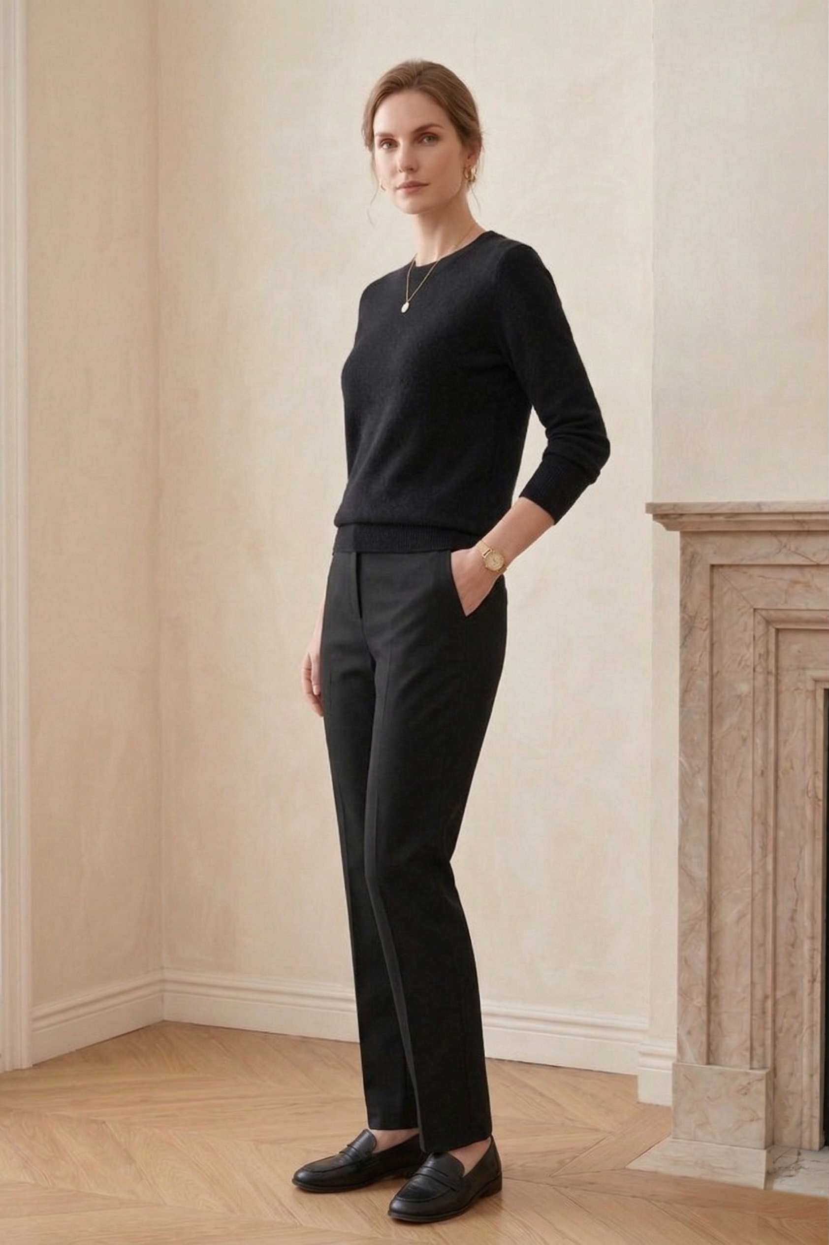 #5742 Stretch French Terry Slim Pants